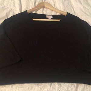 Lularoe LLR ribbed solid black Irma unicorn EUC